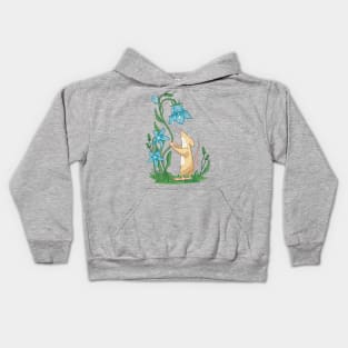 Morning Wash. Field Mouse and Bluebell Kids Hoodie